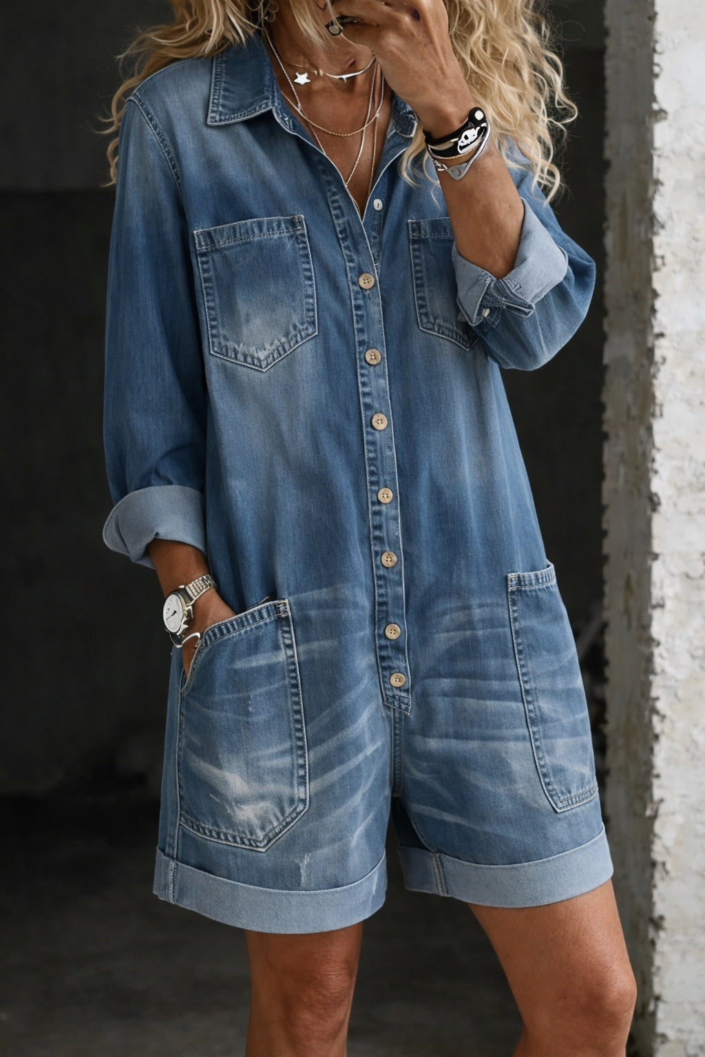 Natalia - Casual Jumpsuit Short Pants
