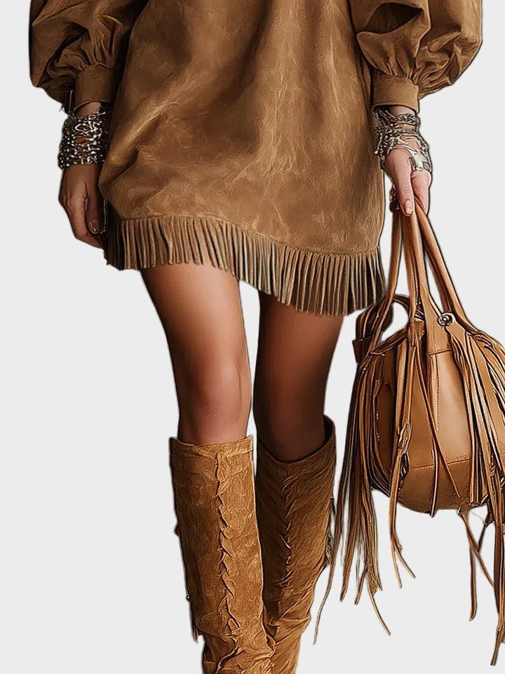 Vintage Mini Dress with Sleeves
