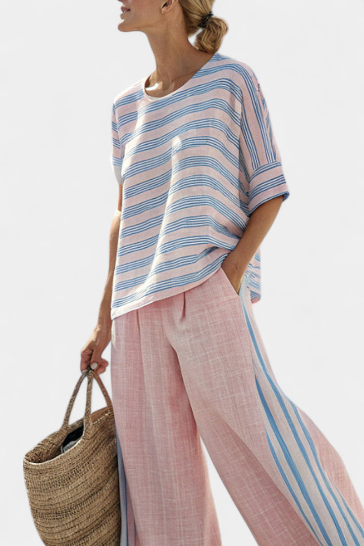 Cecília - Pink Bamboo Linen Set