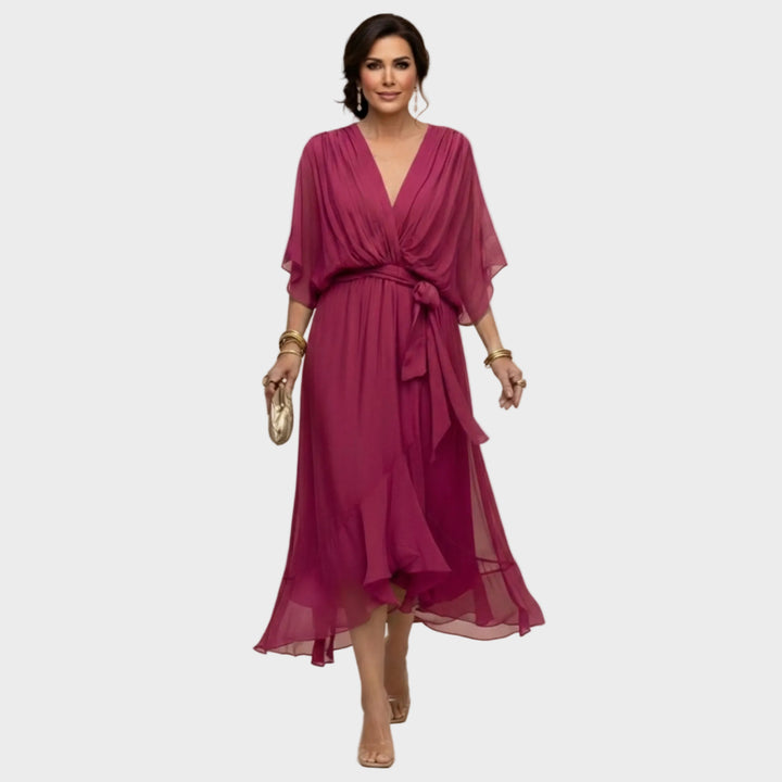 Monica Chiffon - V-neck dress