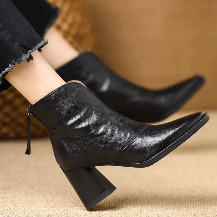 Klaudia - Luxurious mid-heeled ankle boots