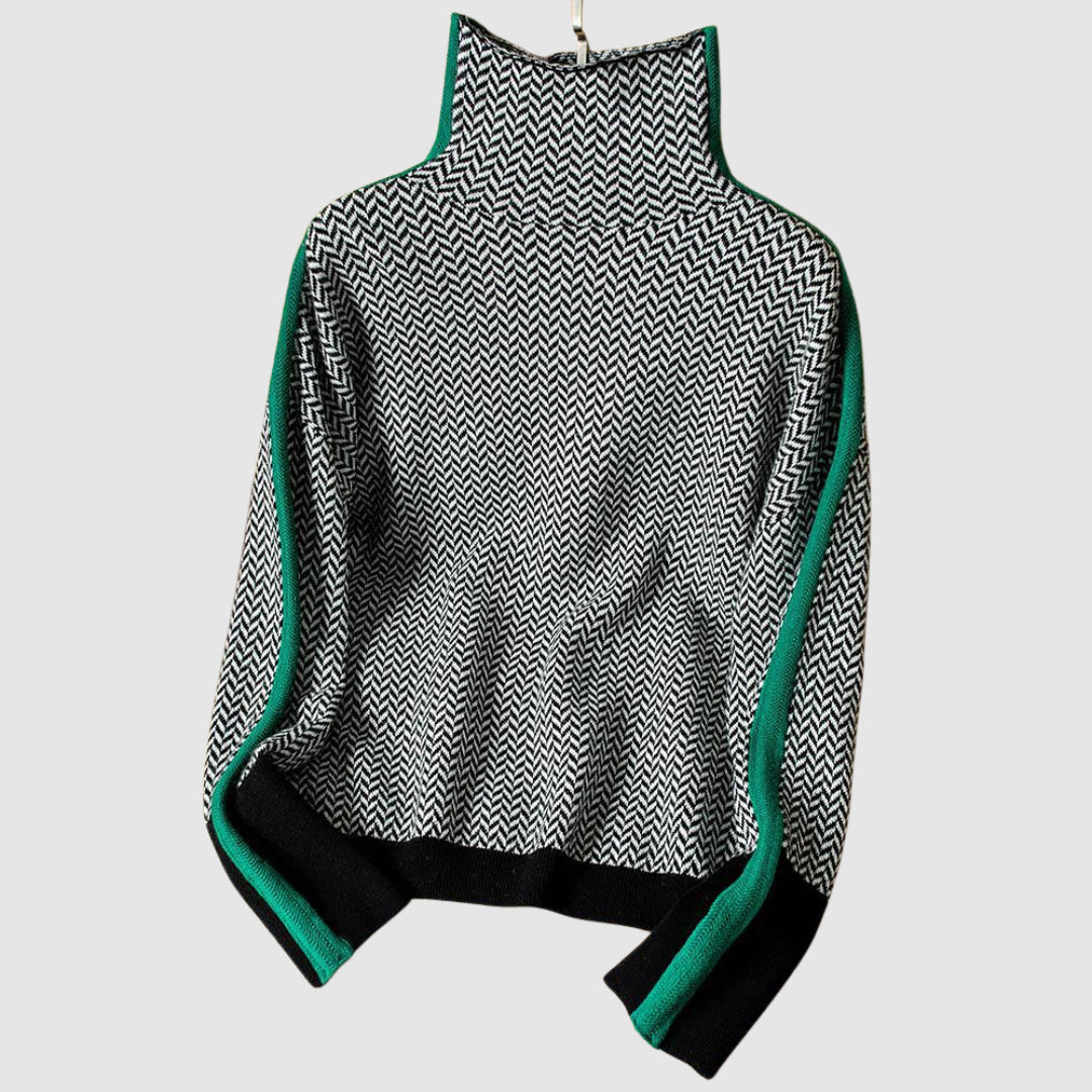 Elżbieta - Sweater with a high collar