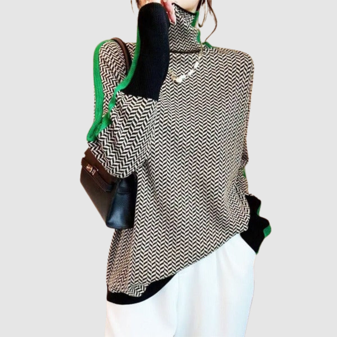 Elżbieta - Sweater with a high collar
