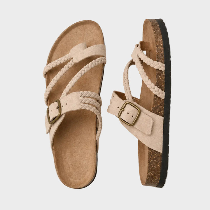 Aurora - Braided Anatomic Cork Sandals