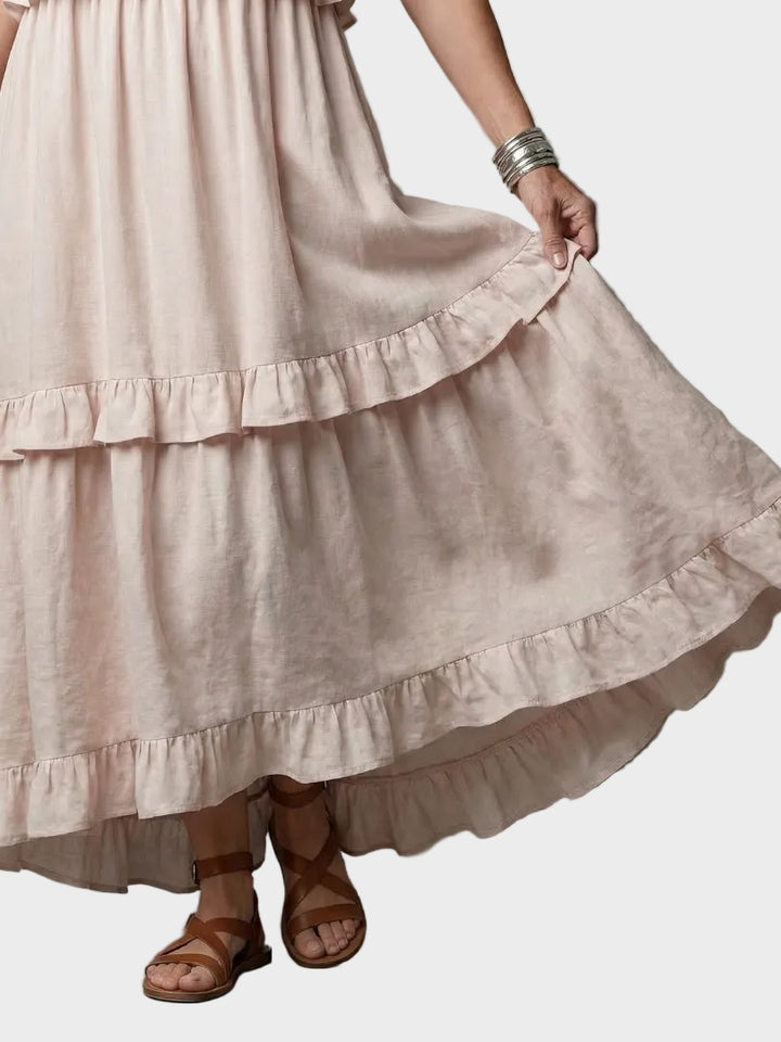 Katia - Maxi dress with halter and ruffles