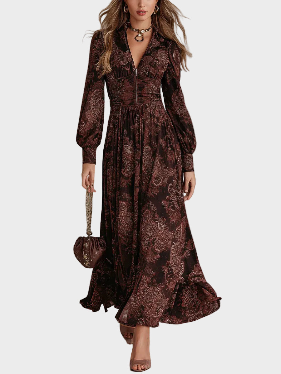 Maxi dress with a waist