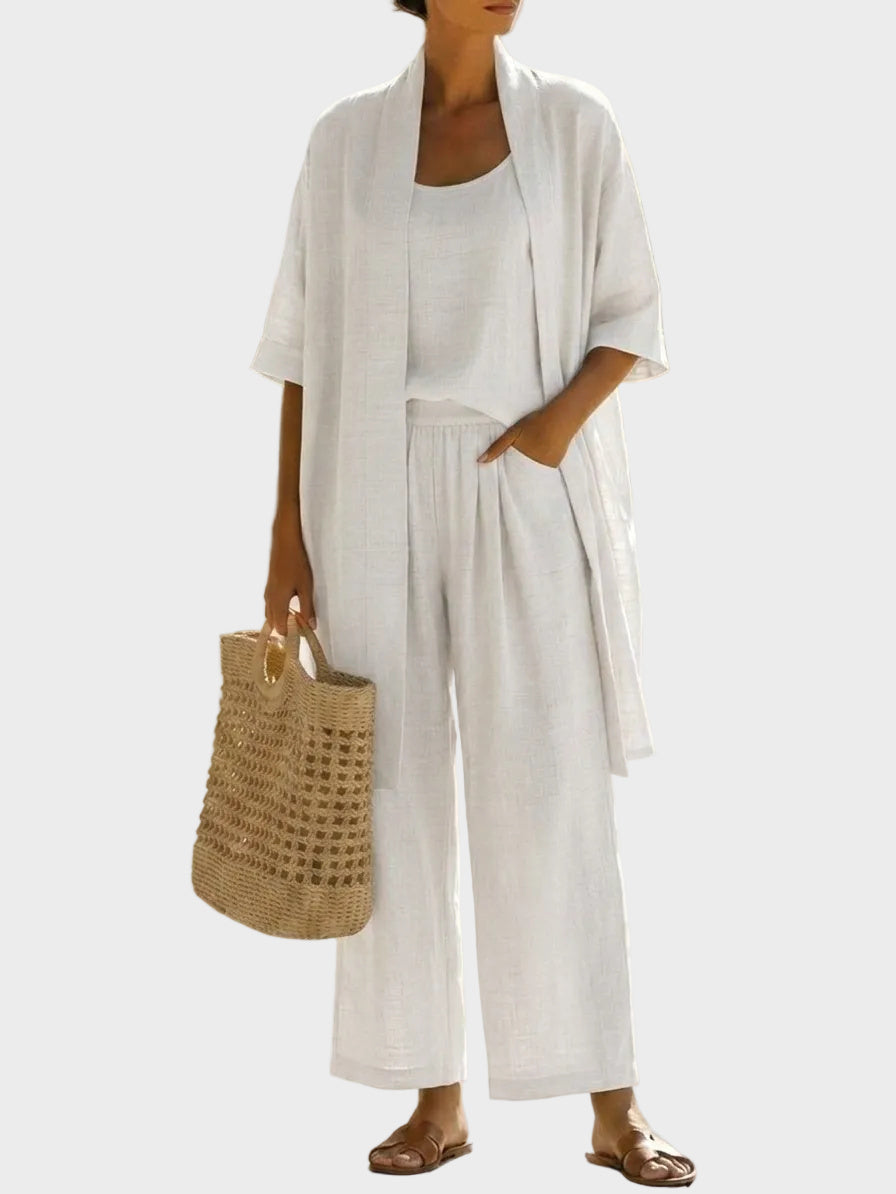Linnea - Light linen set