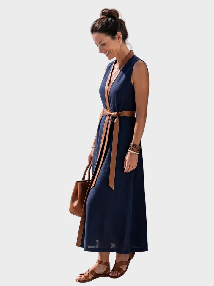 Lidia - Midi dress with contrasting detail