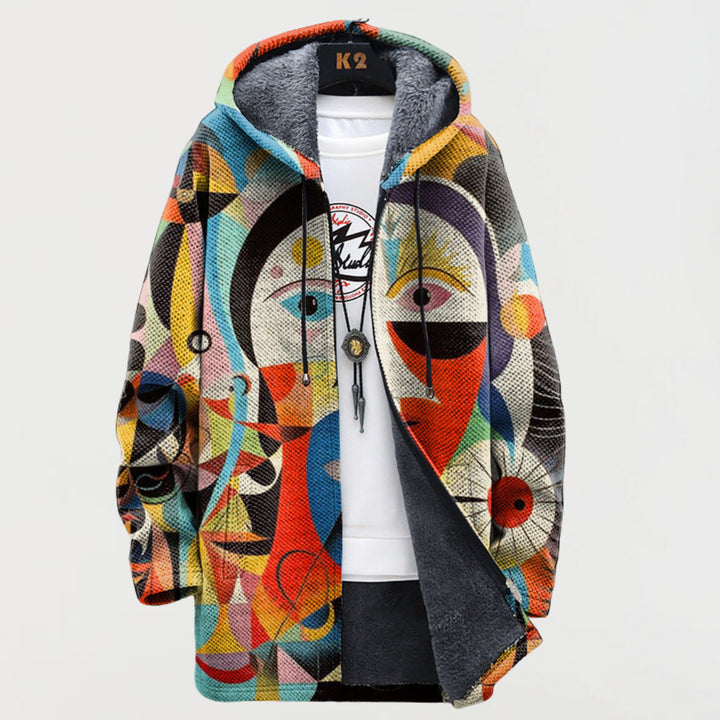 Jacket with an abstract pattern