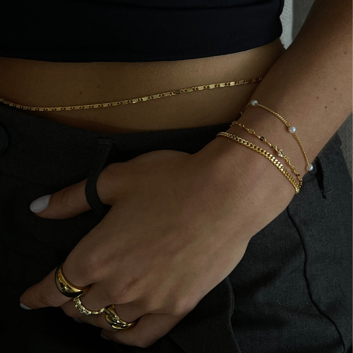 Gold bracelet of love and feelings