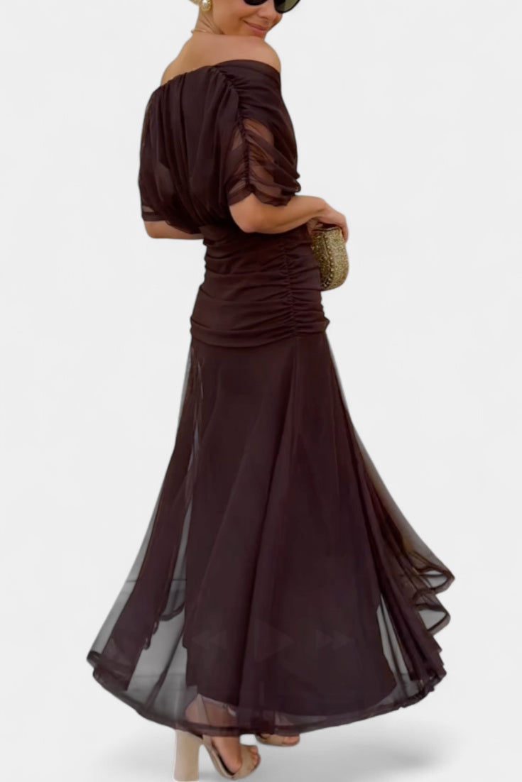Magda - Long floral dress with a V-neck