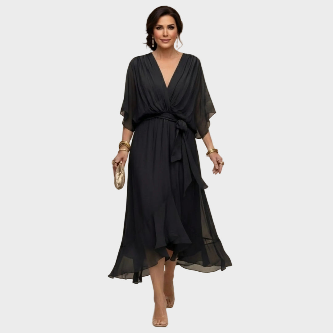 Monica Chiffon - V-neck dress