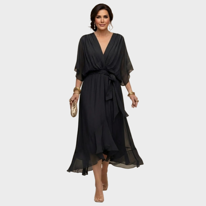 Monica Chiffon - V-neck dress