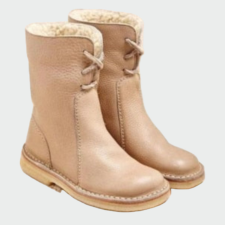 Valerie - Waterproof leather boots with wool lining