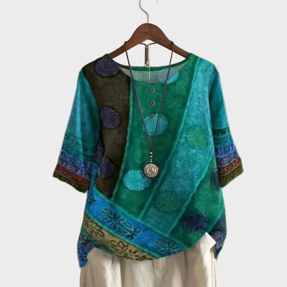 Valerie - Colourful boho top