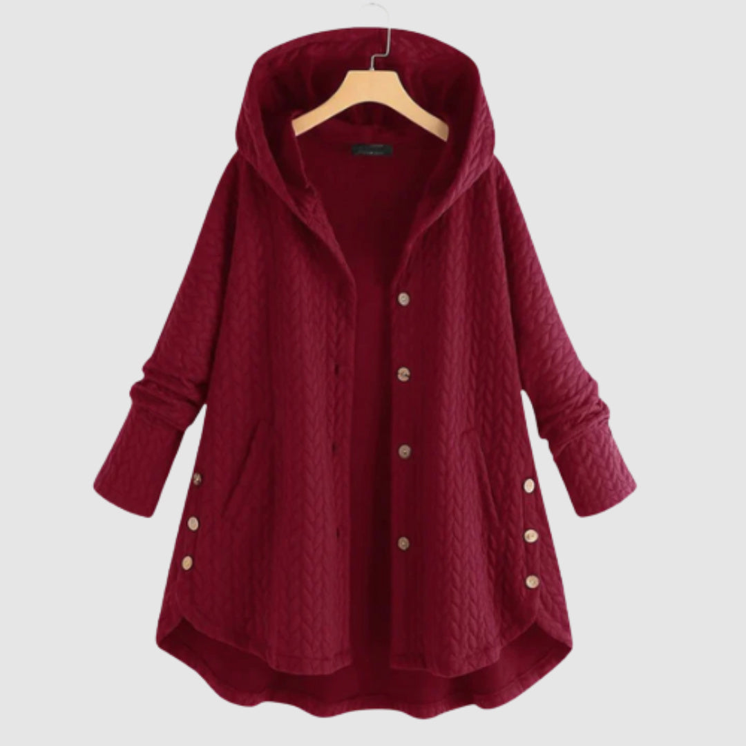 Zuzana - Quilted coat with a hood and buttons
