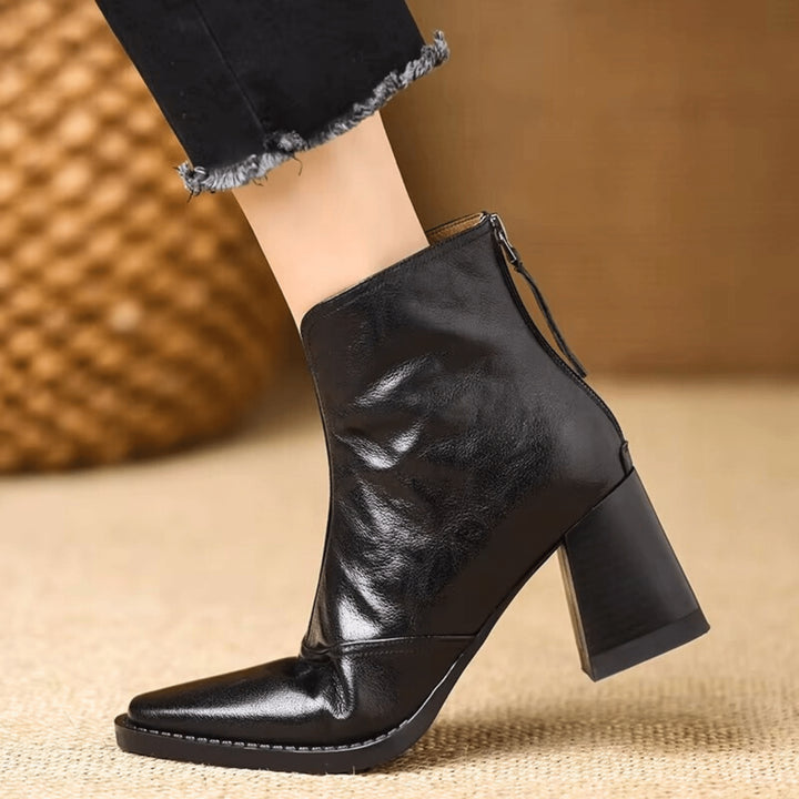 Klaudia - Luxurious mid-heeled ankle boots
