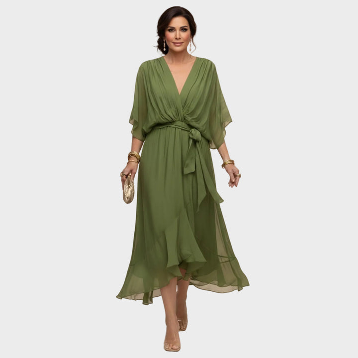 Monica Chiffon - V-neck dress