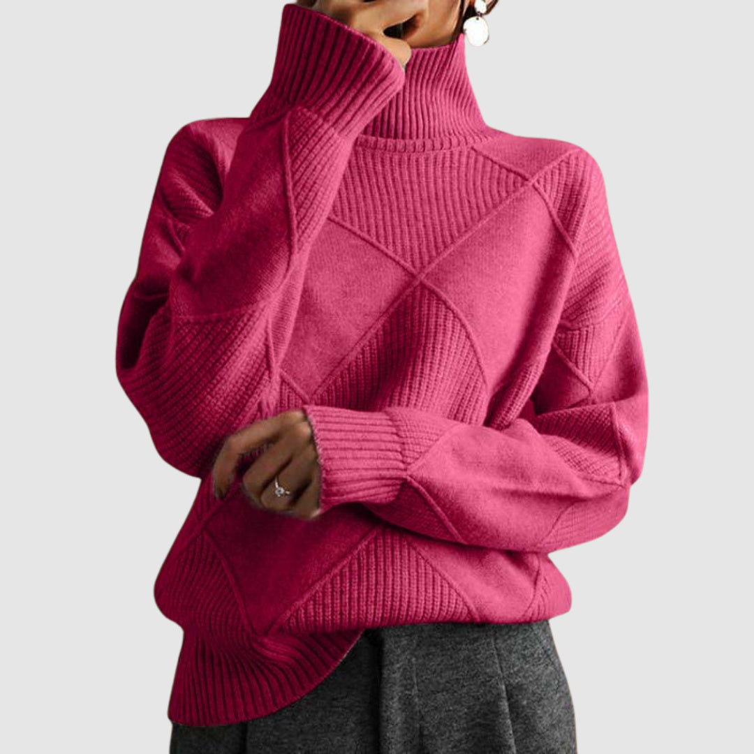 Ester - Textured turtleneck sweater