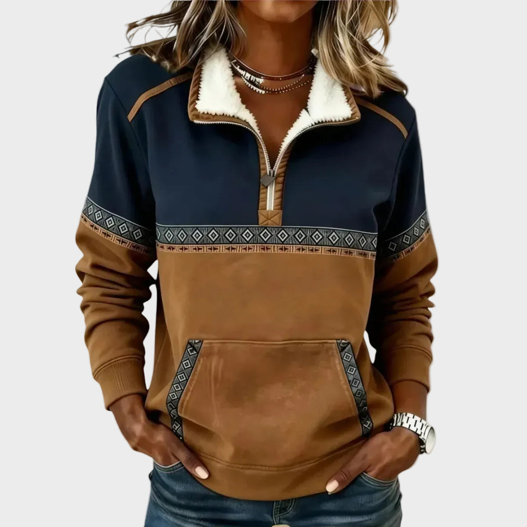 Ida - Cosy fleece with a half-zip