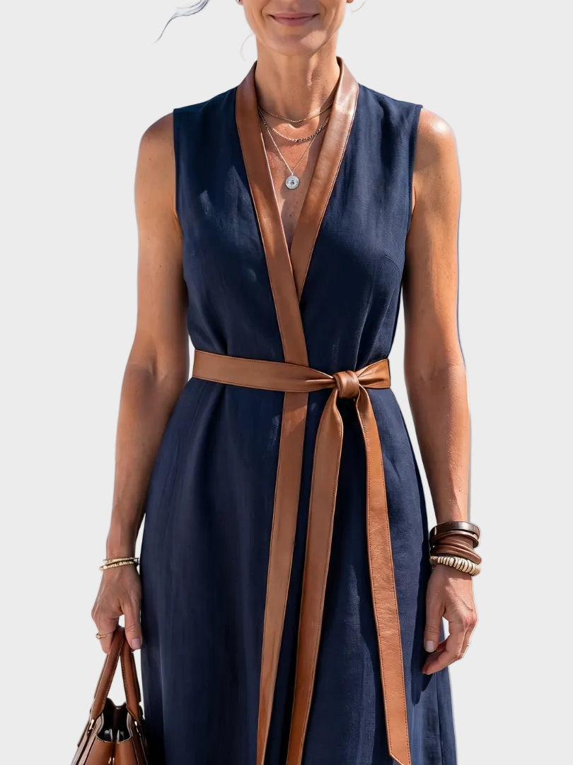 Lidia - Midi dress with contrasting detail