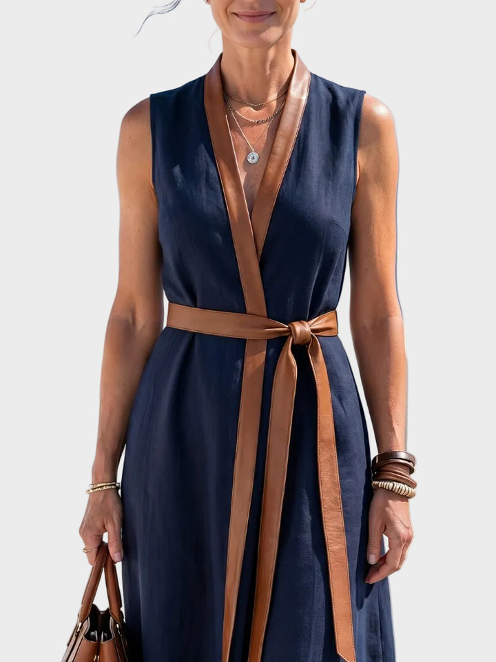 Lidia - Midi dress with contrasting detail