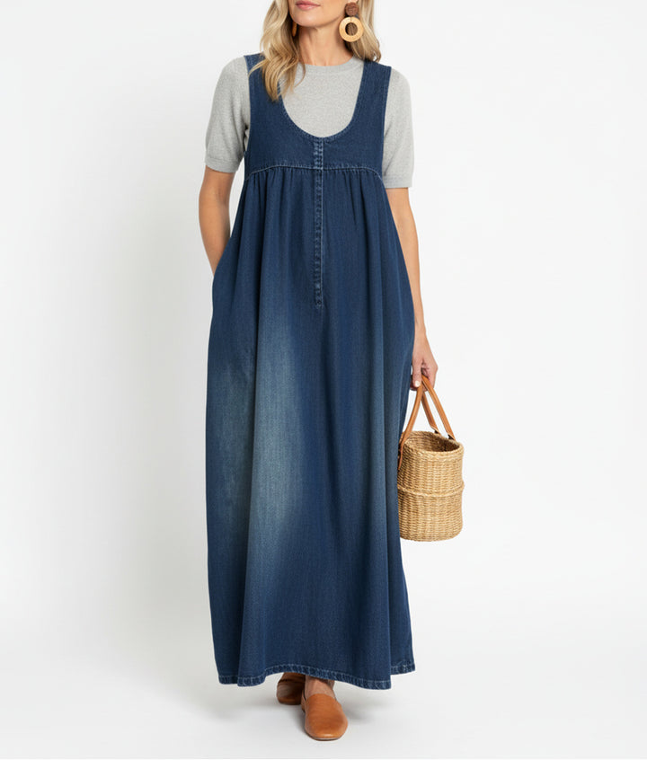 Iwona - Maxi Dress made of Vintage Denim