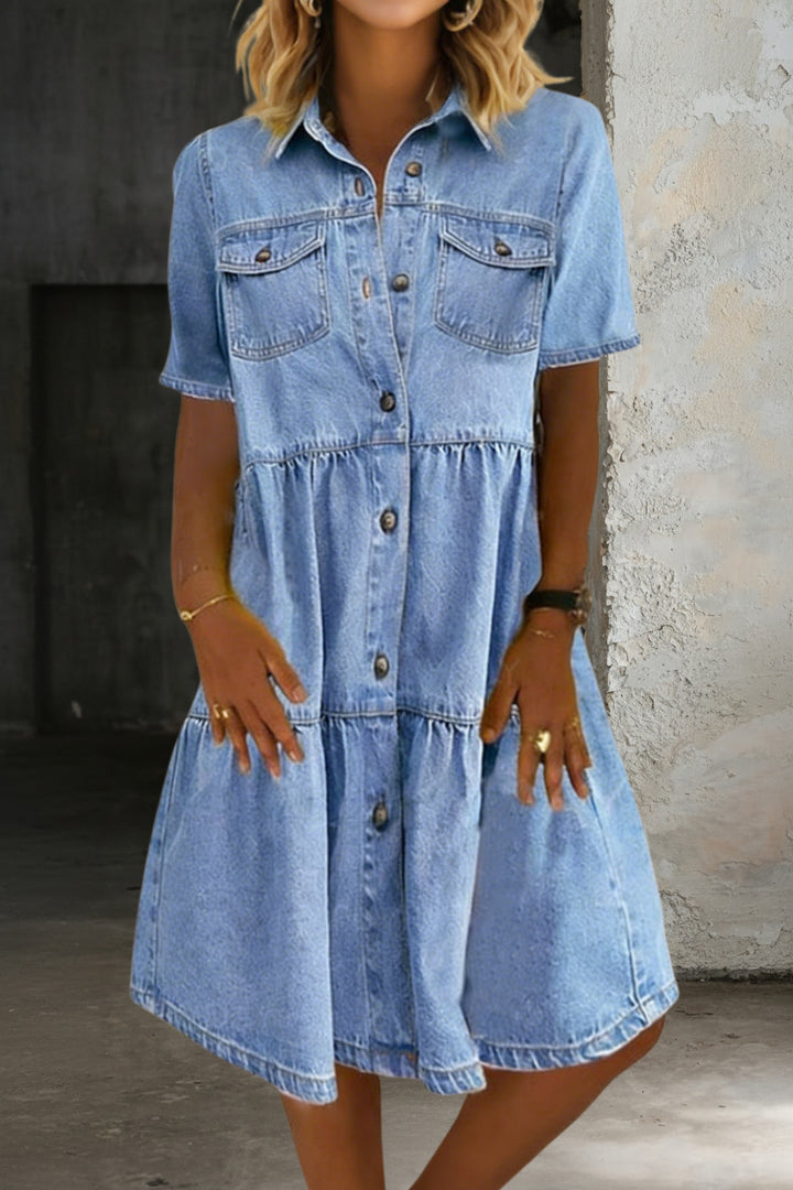 Sabina - Elegant Casual Denim Dress