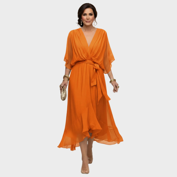 Monica Chiffon - V-neck dress