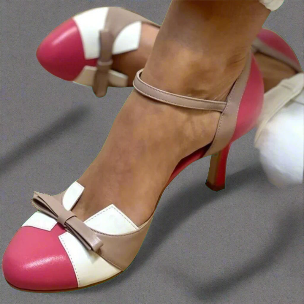 Bellarosa - Colourful sandals with knots and straps, with a round toe