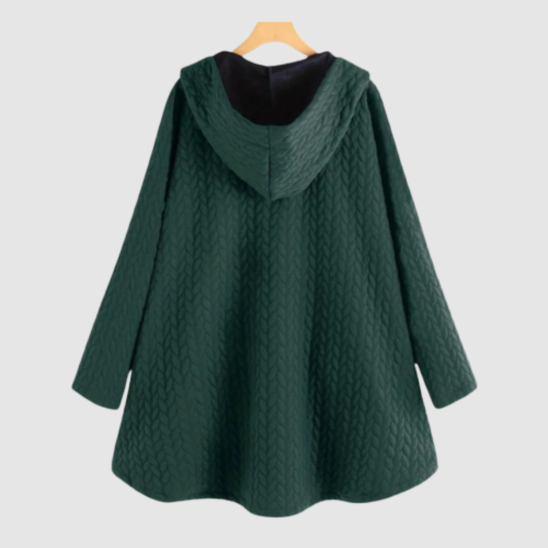 Zuzana - Quilted coat with a hood and buttons