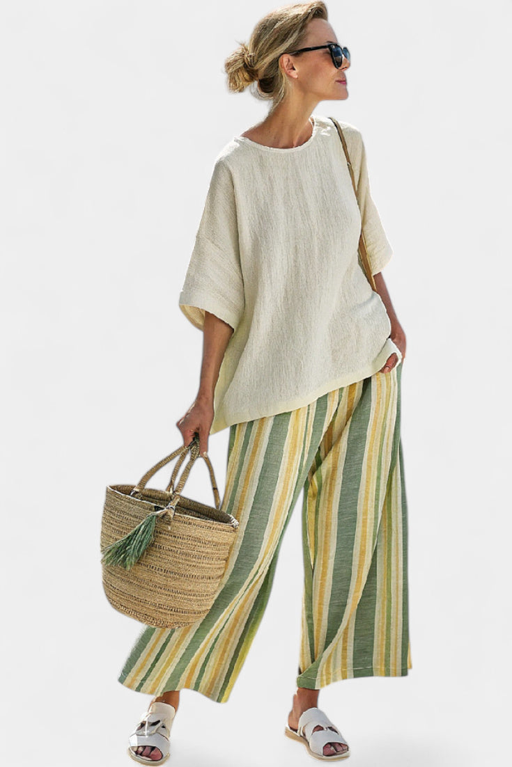 Olívia - Bamboo Linen Set in Olive Colour