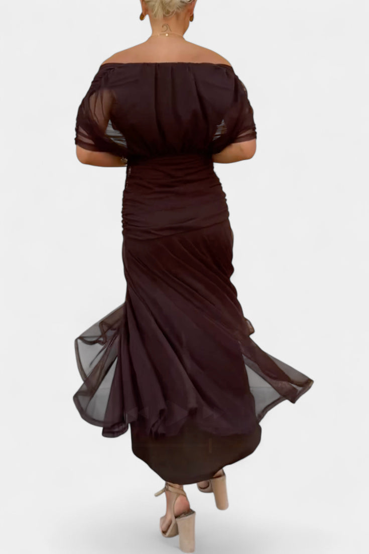 Magda - Long floral dress with a V-neck