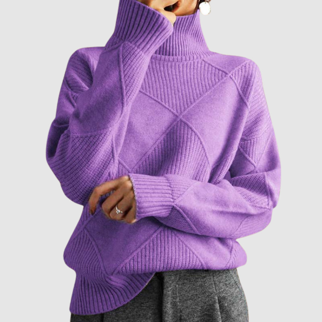 Ester - Textured turtleneck sweater