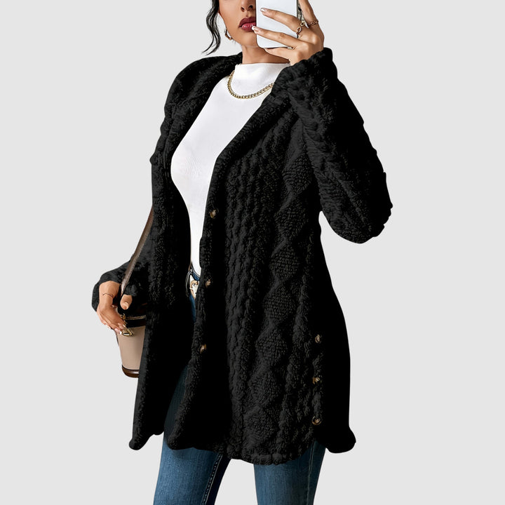 Štěpánka - Plush cardigan with a hood