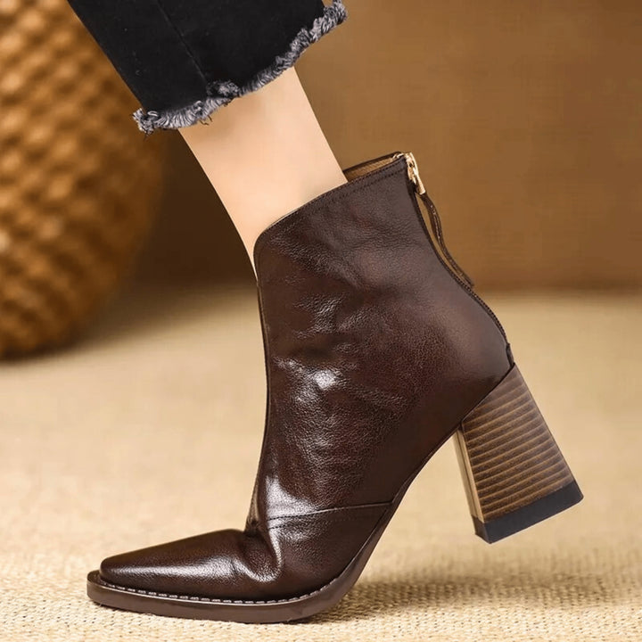 Klaudia - Luxurious mid-heeled ankle boots