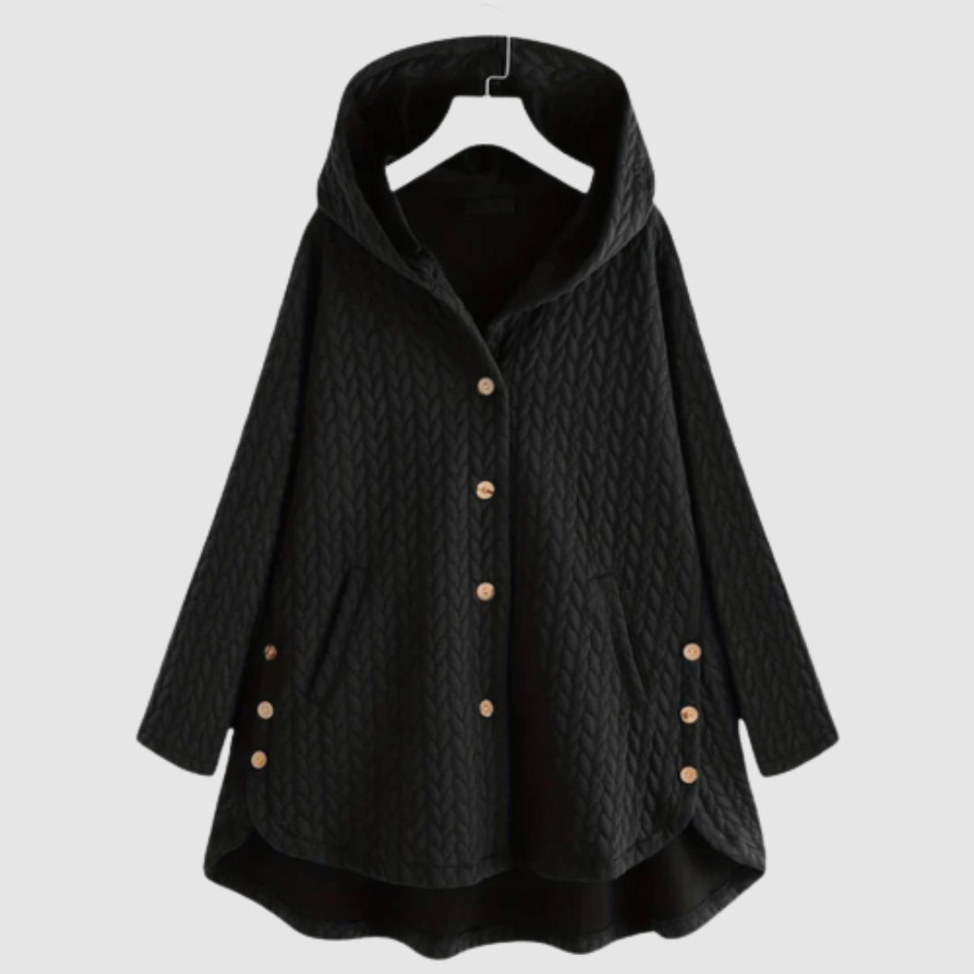 Zuzana - Quilted coat with a hood and buttons
