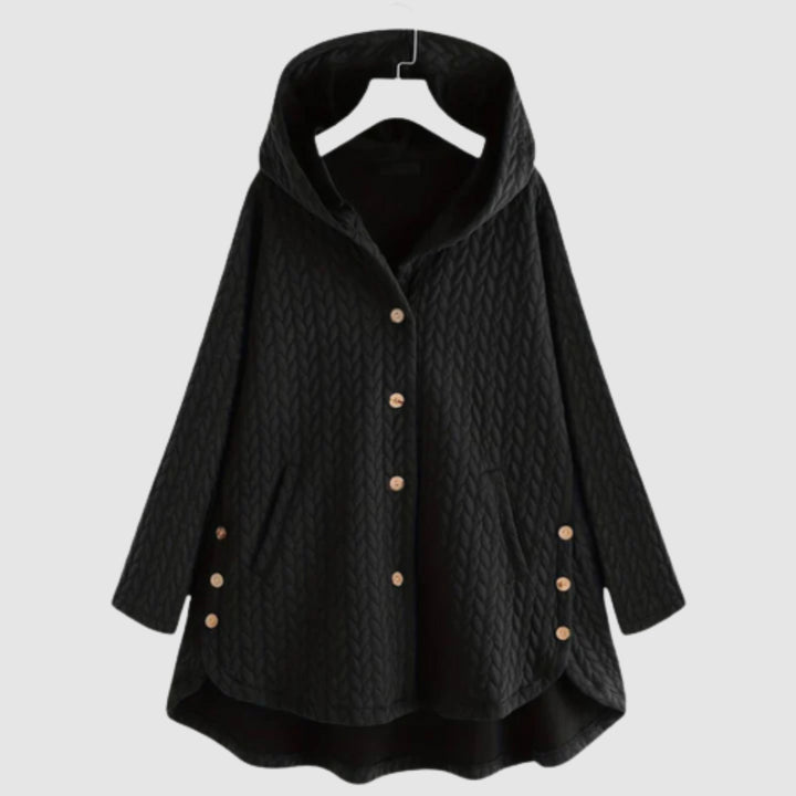 Zuzana - Quilted coat with a hood and buttons