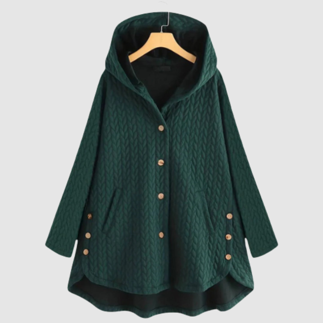 Zuzana - Quilted coat with a hood and buttons