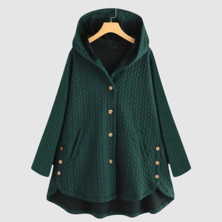 Zuzana - Quilted coat with a hood and buttons