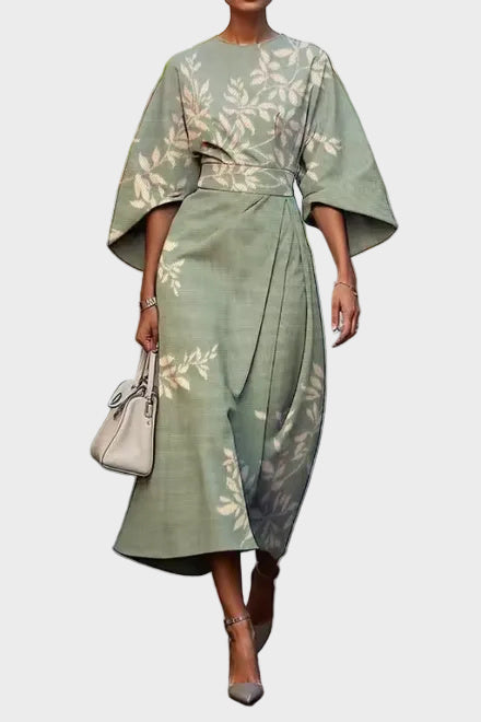 Moxlan - Elegant Floral Dress