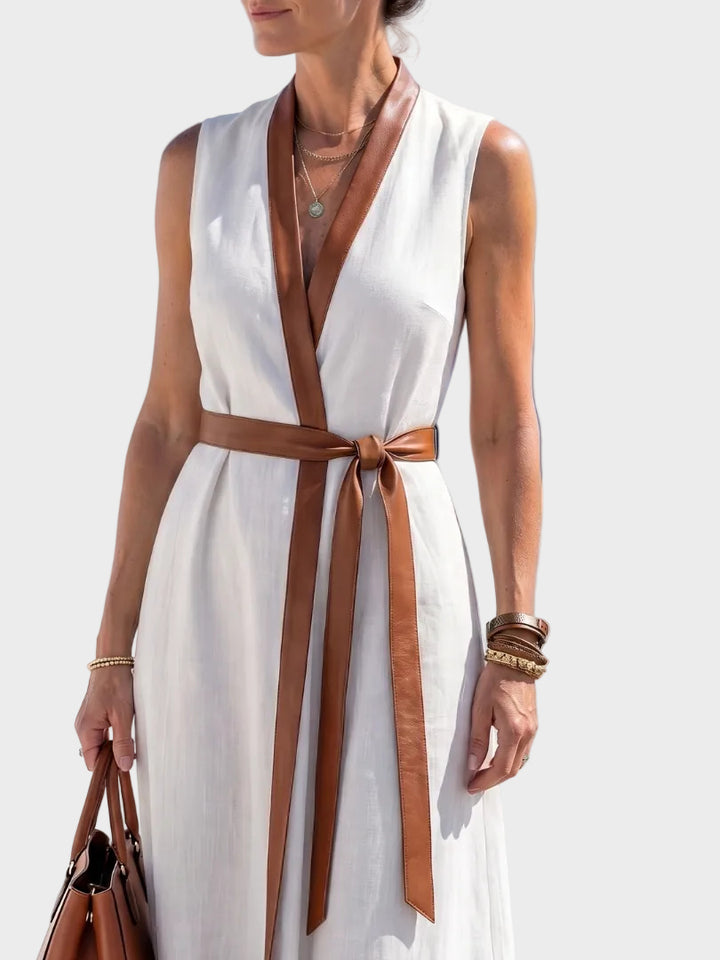Lidia - Midi dress with contrasting detail