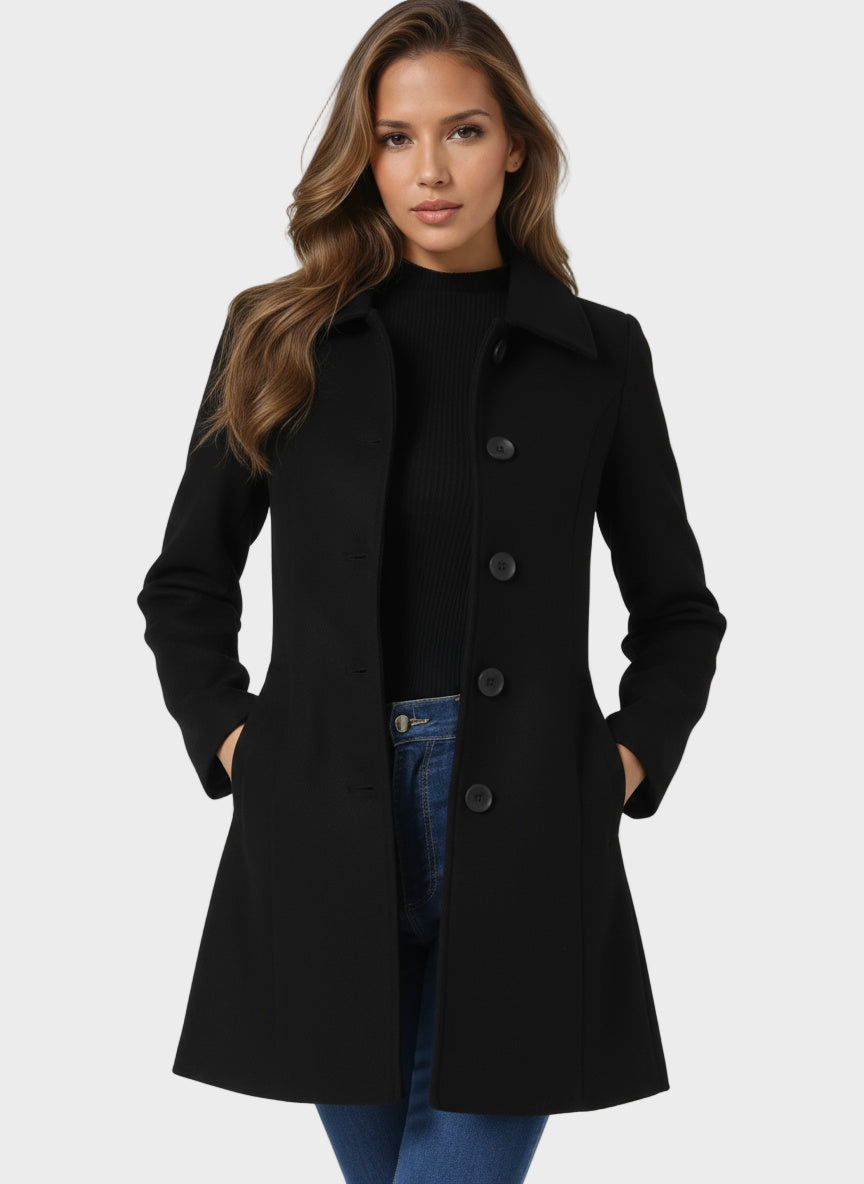 Josephine - Women's winter trench coat with one button