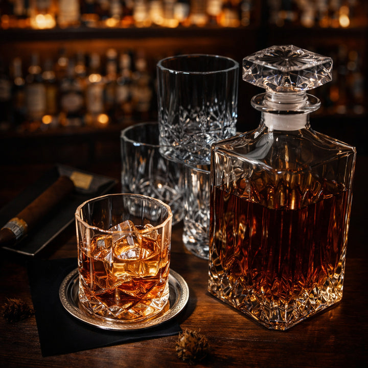 Whiskey Carafe - Set with Bottle and Glasses