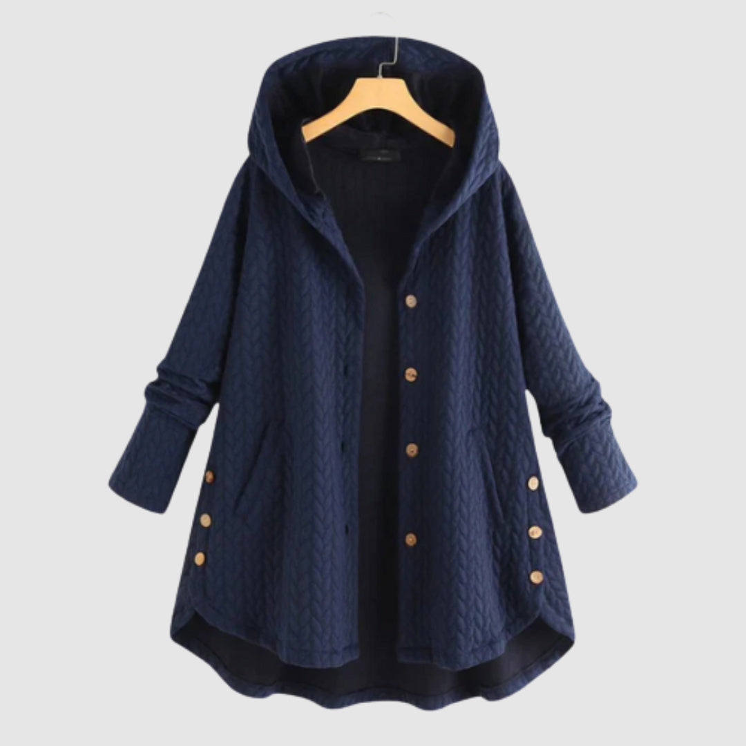 Zuzana - Quilted coat with a hood and buttons
