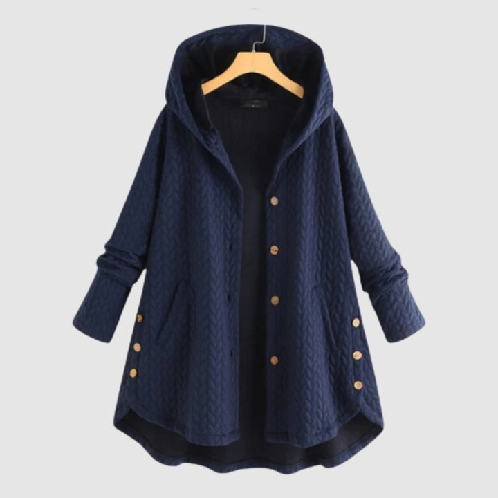 Zuzana - Quilted coat with a hood and buttons
