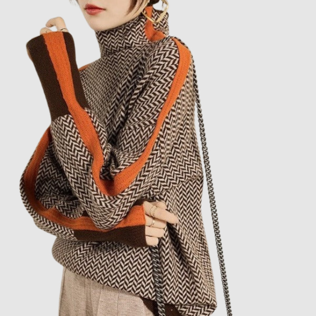 Elżbieta - Sweater with a high collar