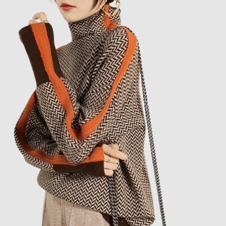 Elżbieta - Sweater with a high collar