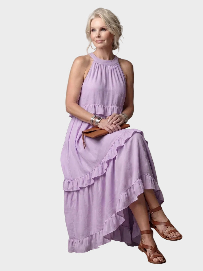 Katia - Maxi dress with halter and ruffles