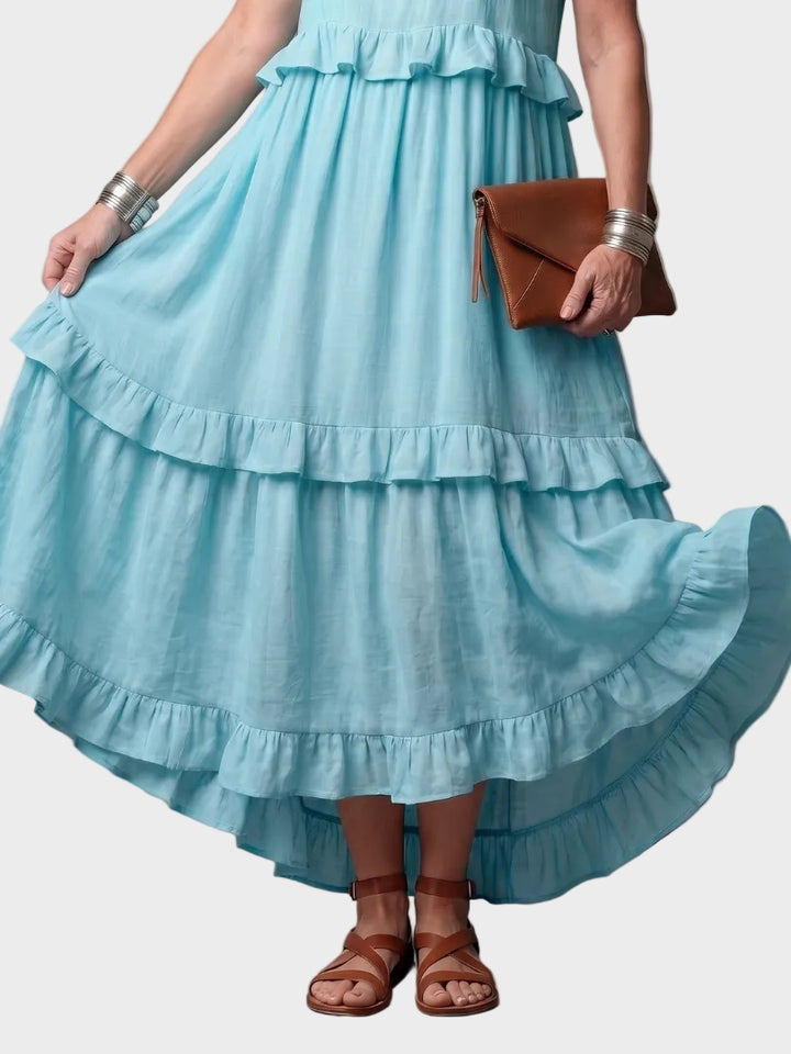 Katia - Maxi dress with halter and ruffles